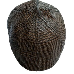 Goorin Bros Flatcap Newsboy Herringbone Plaid Size Large Straw Cap Hat